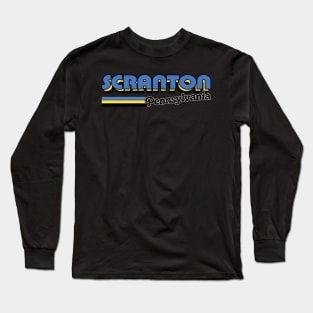 Scranton, PA ///// Retro Logo Design Long Sleeve T-Shirt